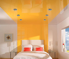 Глянцевые натяжные потолки